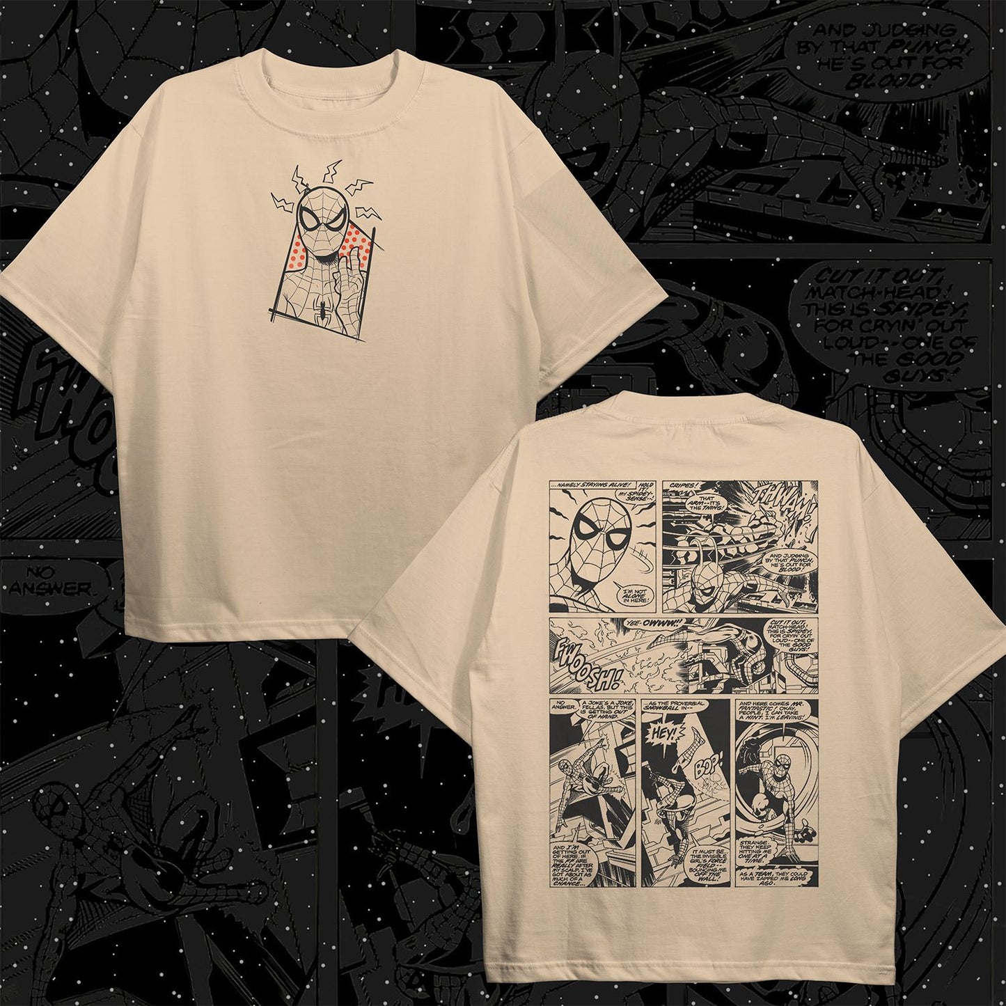 Beige Spider-Man Comic Tee